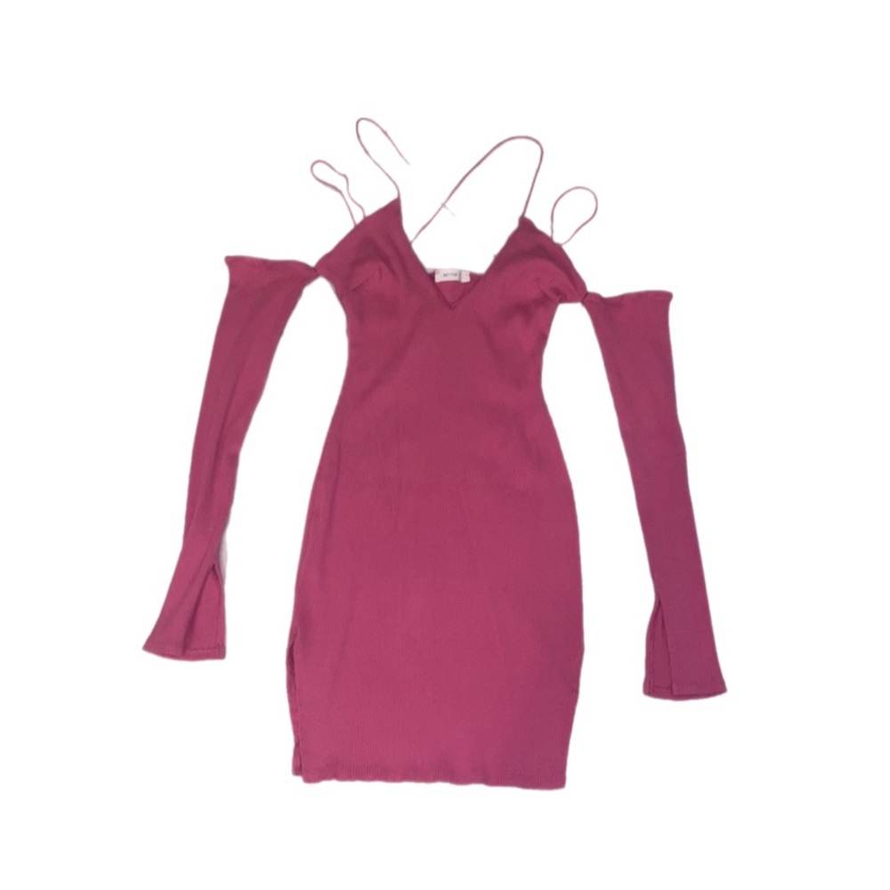 Hot pink long sleeve dress size:small